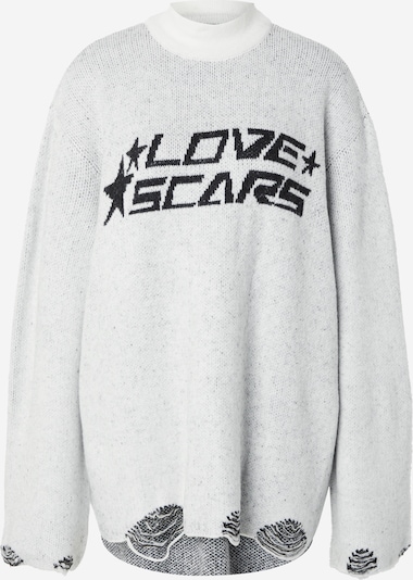Love Scars Široki pulover u crna / bijela / prljavo bijela, Pregled proizvoda