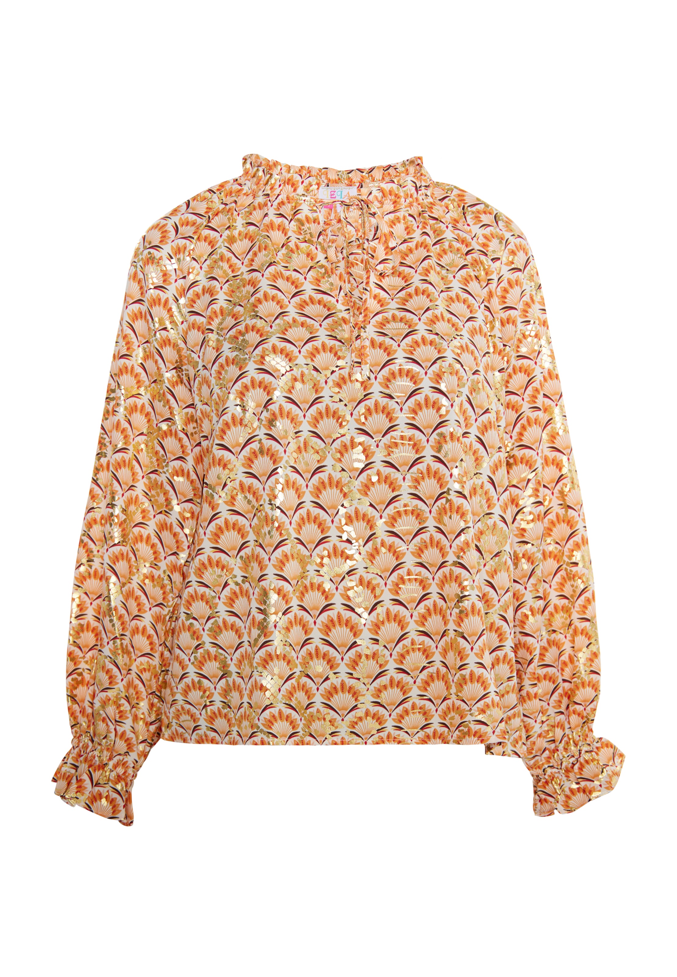 IZIA Blusa em amarelo / ouro / laranja / offwhite, Vista do artigo