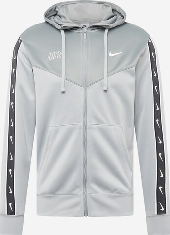 Nike Sportswear Sweatjacka 'Repeat' i grå: framsida