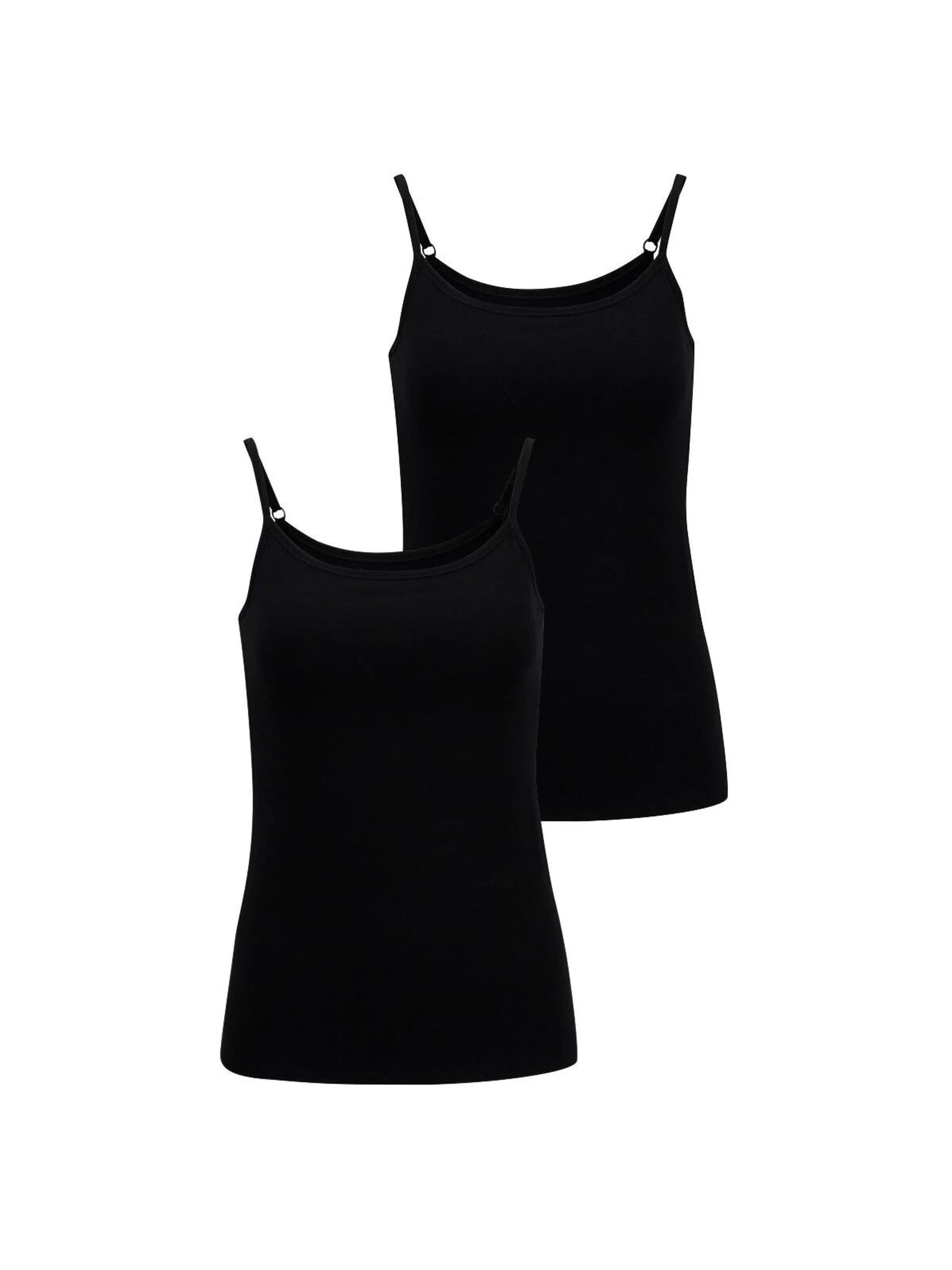 FALKE Unterhemd '2-Pack'‌‌ in Schwarz: Vorderseite