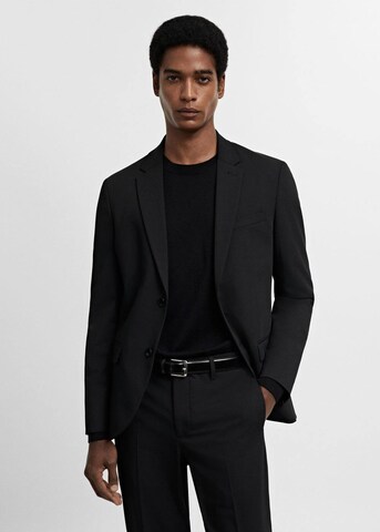 Coupe regular Veste de costume 'Paulo' MANGO MAN en noir : devant