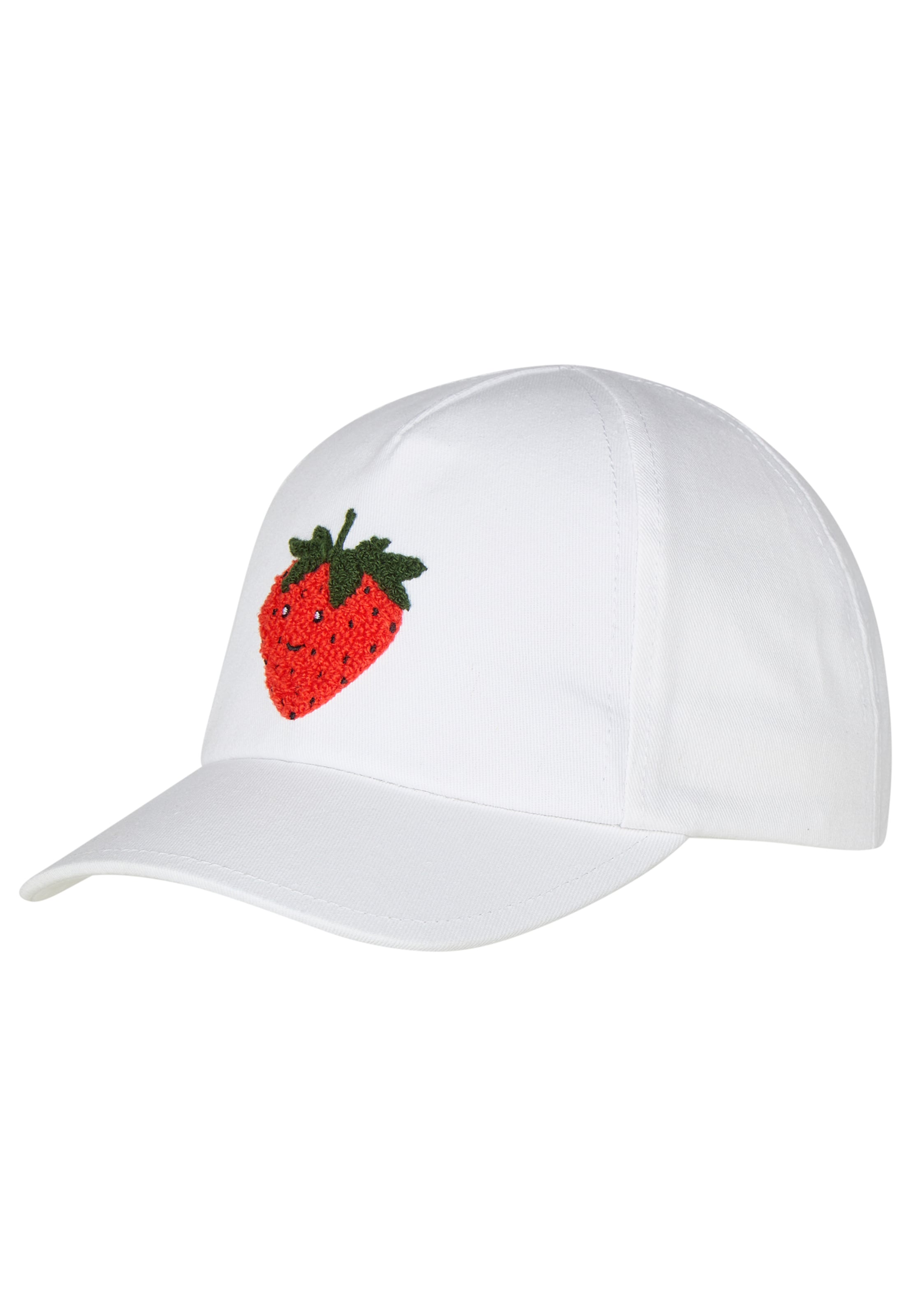 STERNTALER Hat 'Erdbeere' in White: front