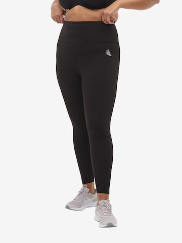 Active by Zizzi Skinny Workout Pants 'ACORE' in Black: front