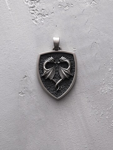 REYTEL - Colgante 'DRAGONS HEART' en plata: frente