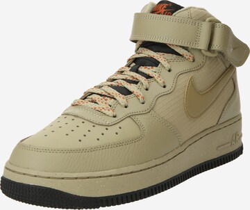 Nike Sportswear Magas szárú sportcipők 'Air Force 1 Mid 07' - barna: elől