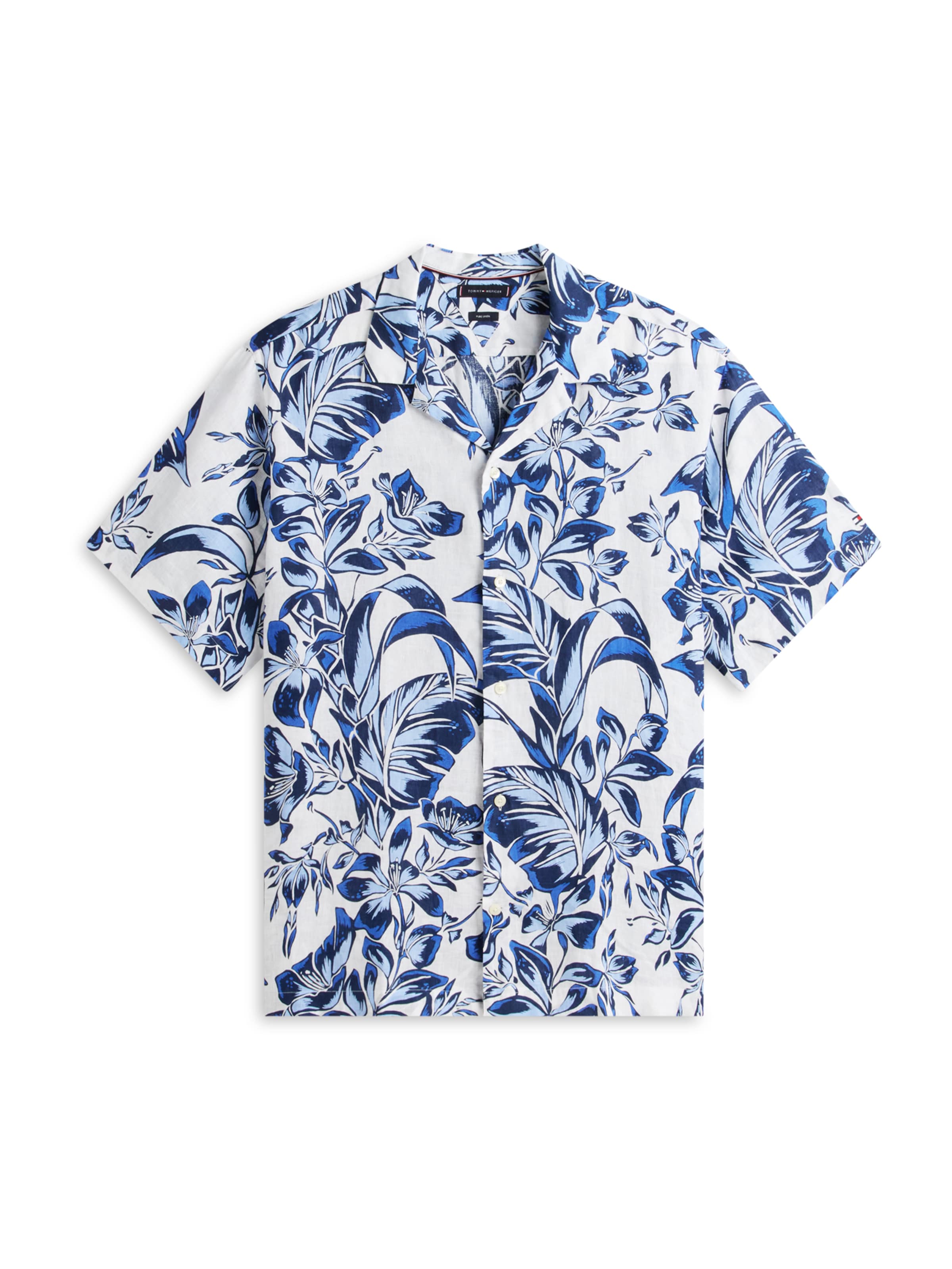 Tommy Hilfiger Big & Tall Comfort fit Button Up Shirt in White: front