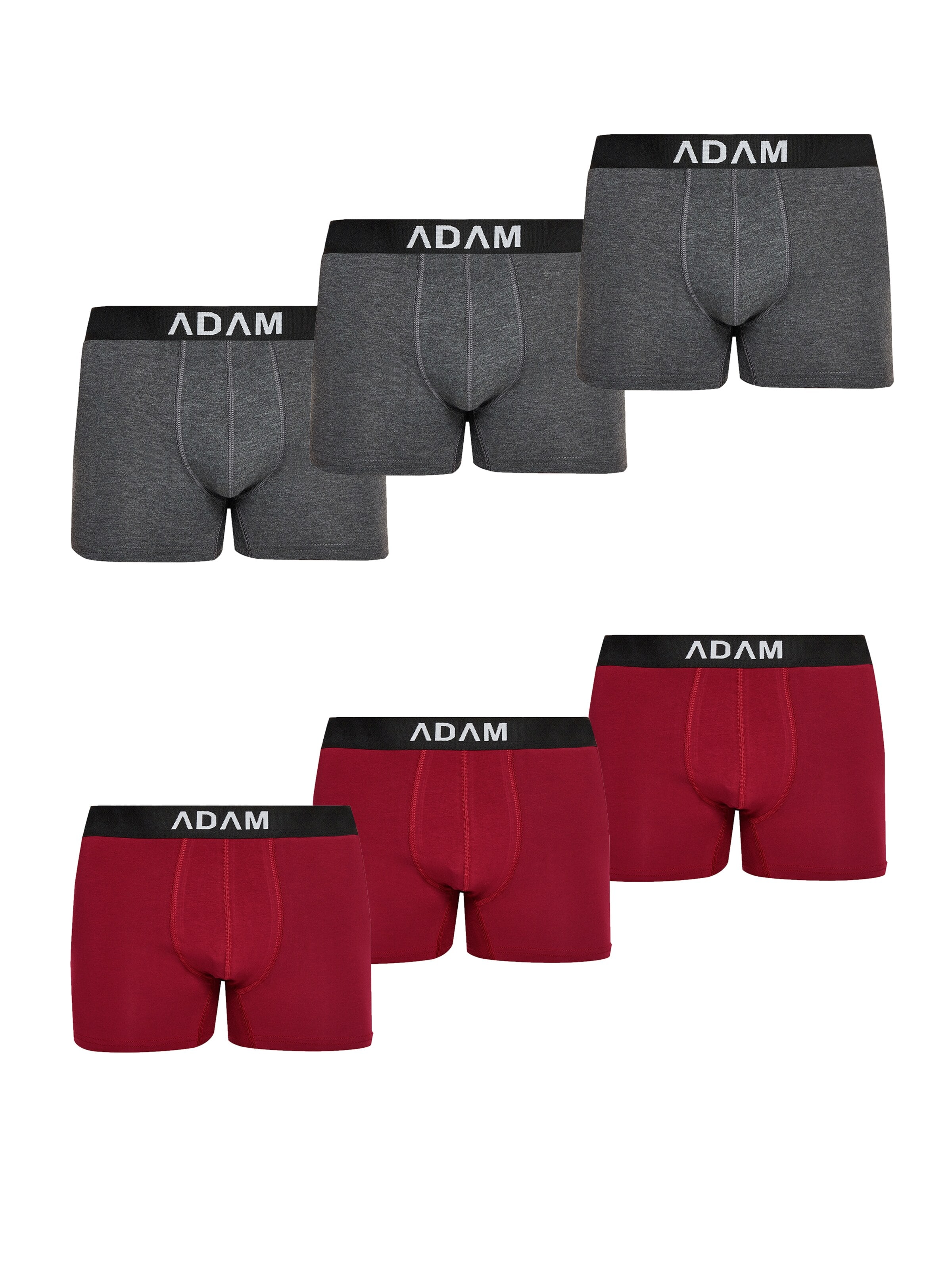 Adam Boxershorts '6er Pack'‌‌‌‌‌‌‌‌‌ in Rot: Vorderseite