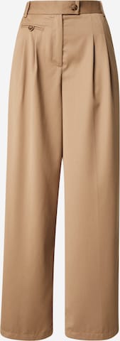 FRNCH PARIS Широкий Брюки со складками в Бежевый: спереди