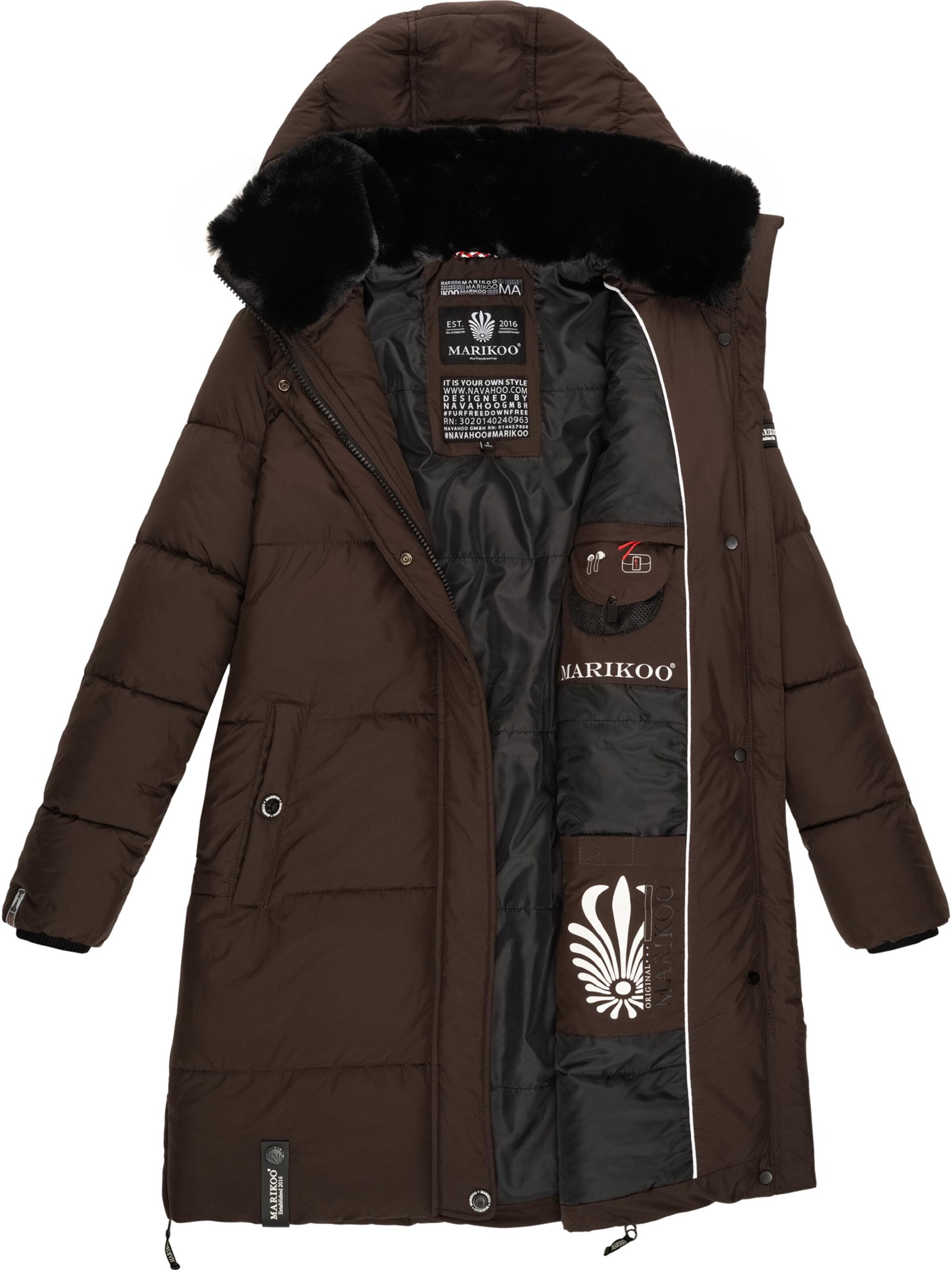 MARIKOO Зимнее пальто в Коричневый