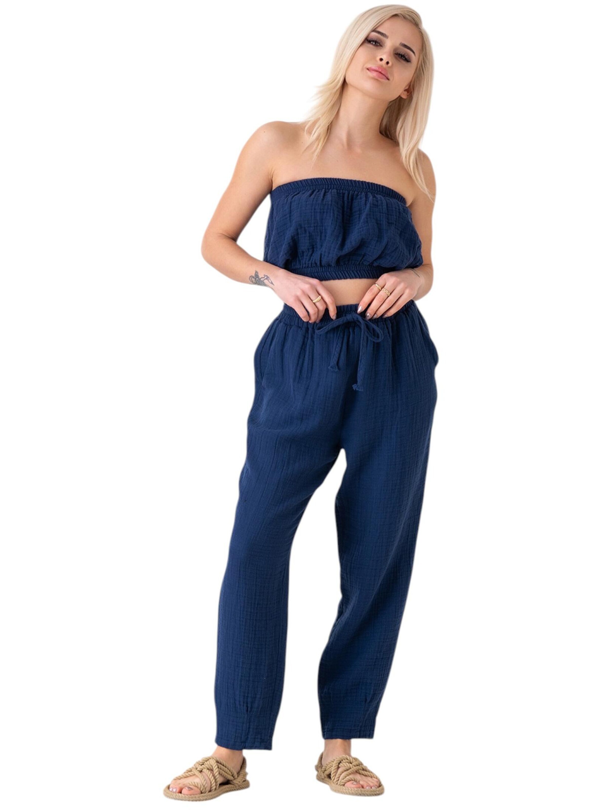 Wide Leg Pantalon 'Eluna' WENOR en bleu