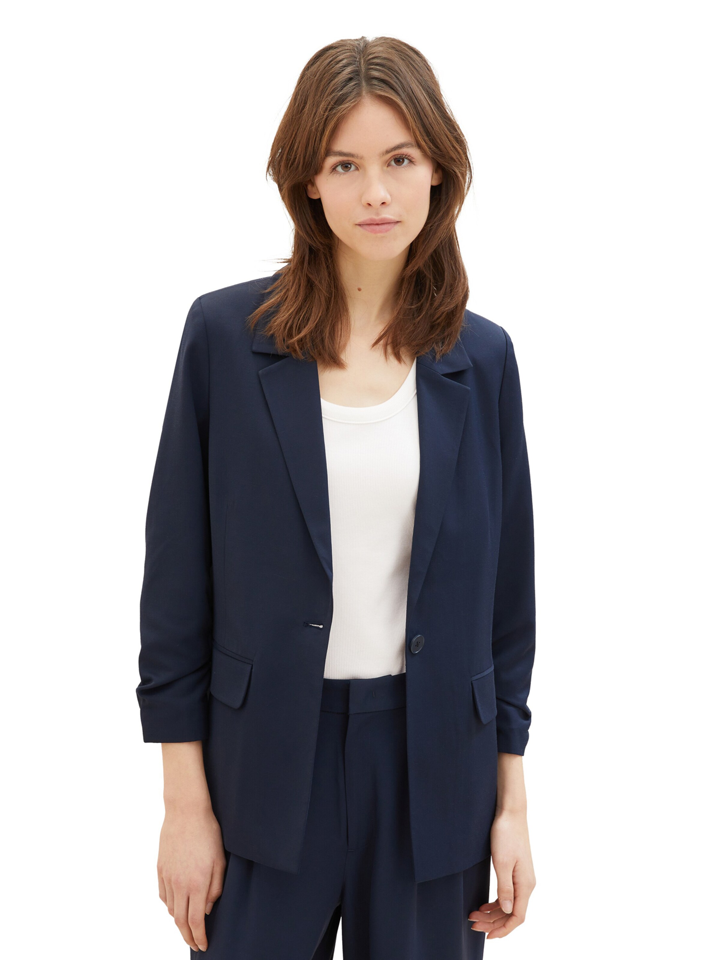 TOM TAILOR DENIM Blazer in Blau: Vorderseite