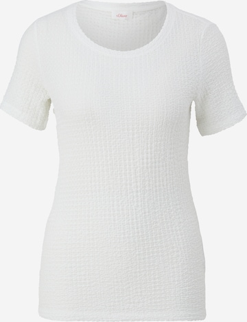 T-shirt s.Oliver en blanc : devant