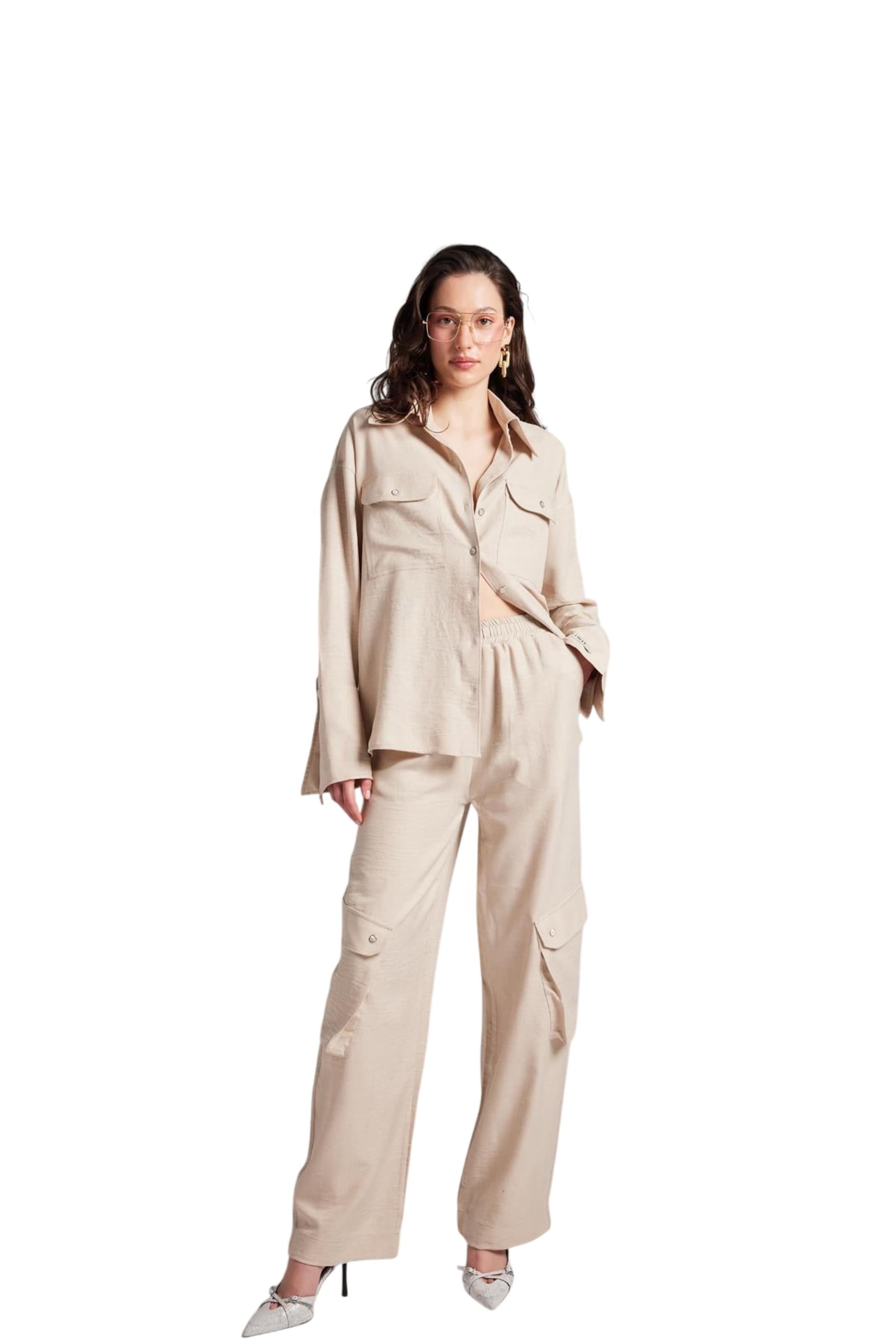 HOLLY LOLLY Loosefit Hose in Beige