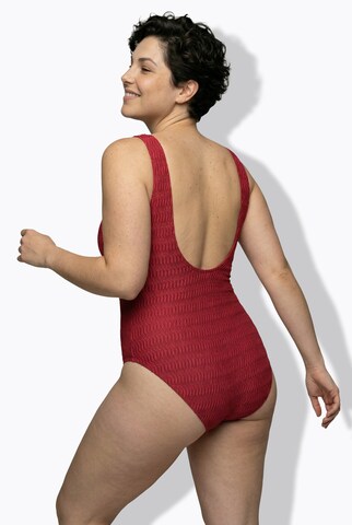 Ulla Popken Classic Swimsuit in Red