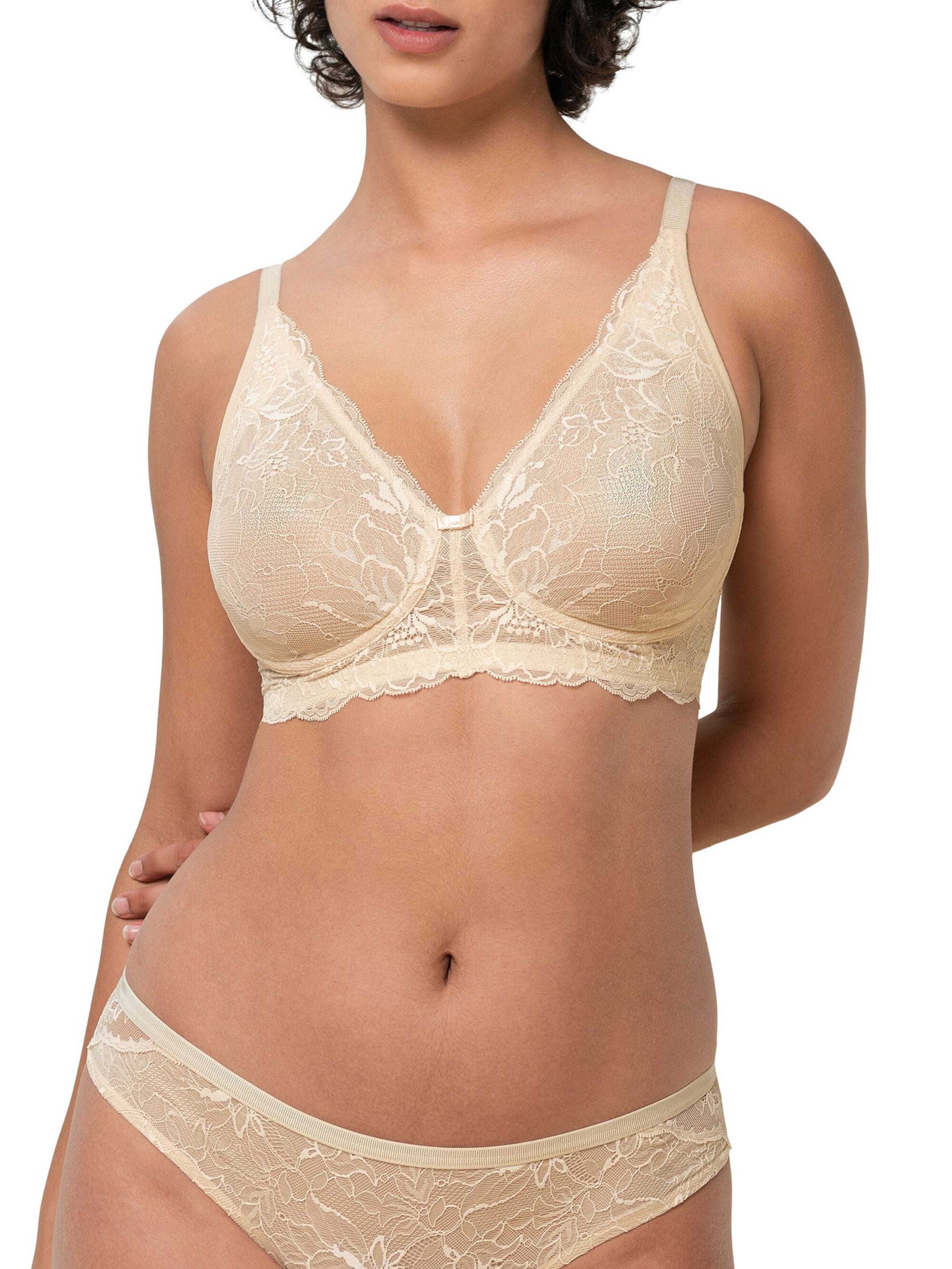 TRIUMPH T-Shirt Bügelloser BH ' Amourette Charm ' in Beige: Vorderseite