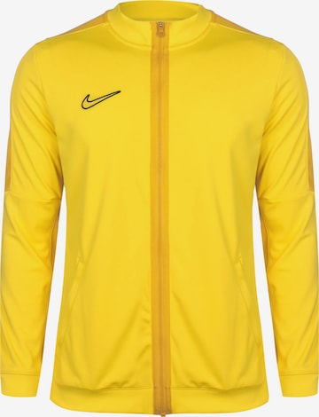 NIKE Athletic Zip-Up Hoodie 'Academy 23' in Yellow: front