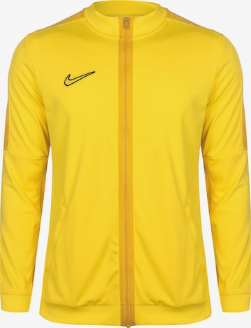 NIKE Sports sweat jacket 'Academy 23' in Yellow: front