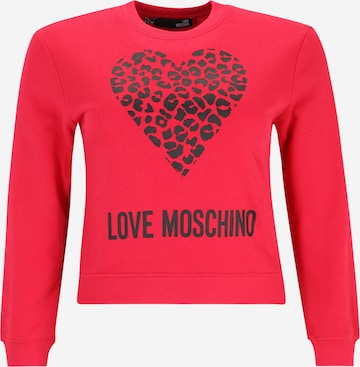 Love Moschino Mikina - Červená: predná strana