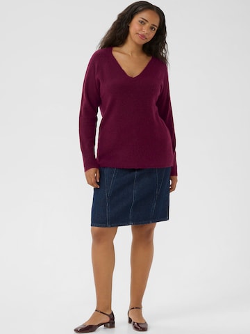 Pullover 'KCNiela' di KAFFE CURVE in rosso