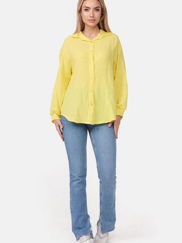 Worldclassca Bluse 'Damen Musselin Bluse Sommer'‌‌‌‌‌‌‌‌‌ in Gelb