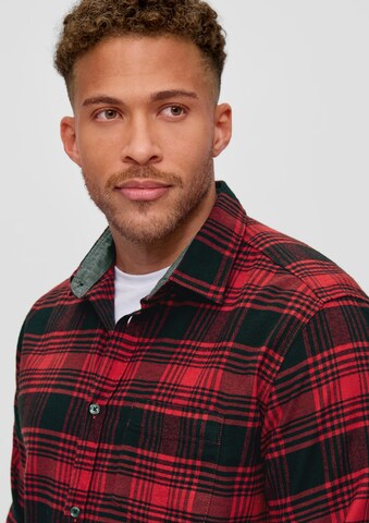 s.Oliver Regular fit Button Up Shirt in Red