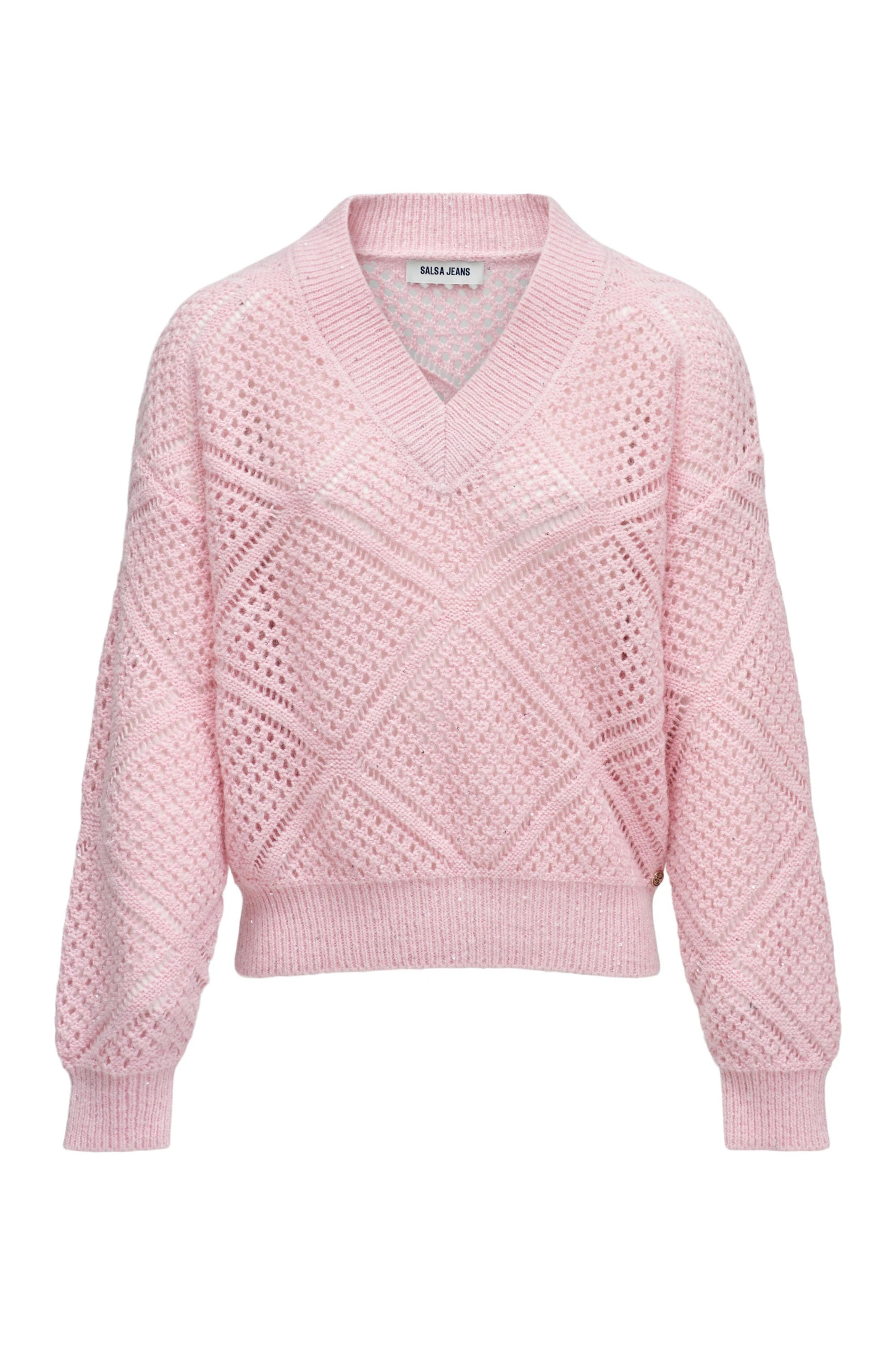 Salsa Jeans Trui in Roze: voorkant