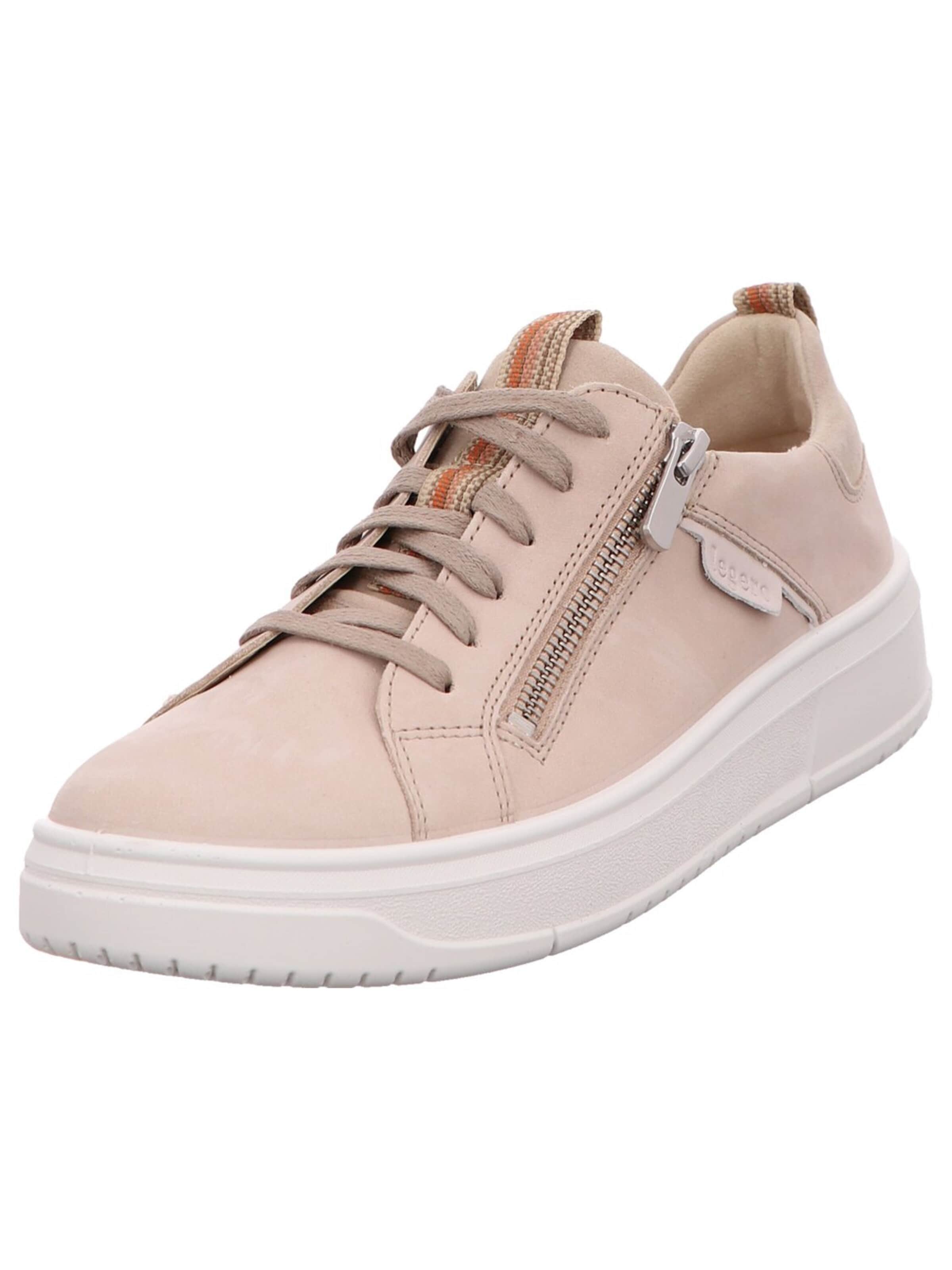 Legero - Zapatos con cordón 'Sneaker Damen 2-000249-4100 Rauleder in beige' en beige: frente