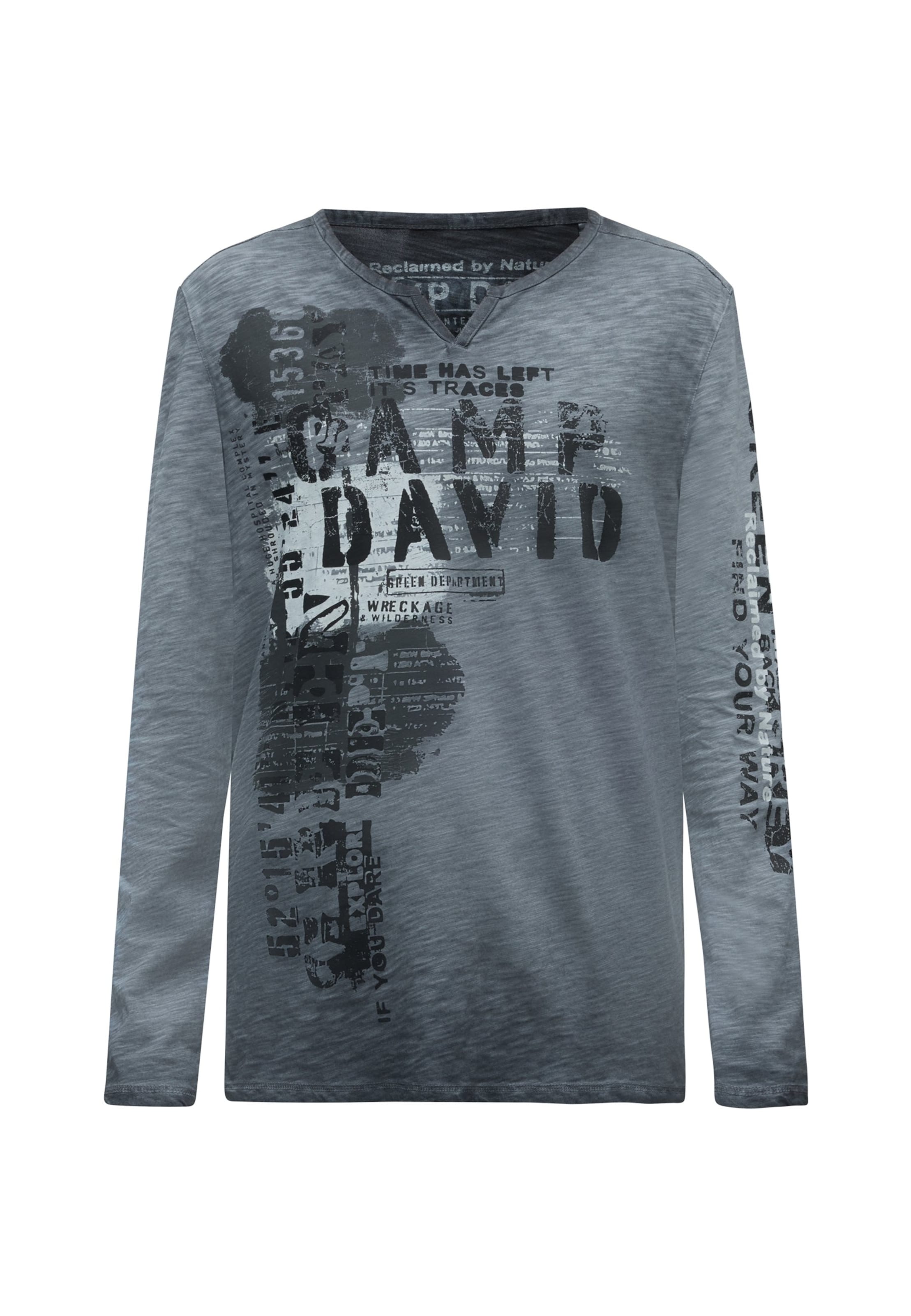 CAMP DAVID Shirt in Grey: front