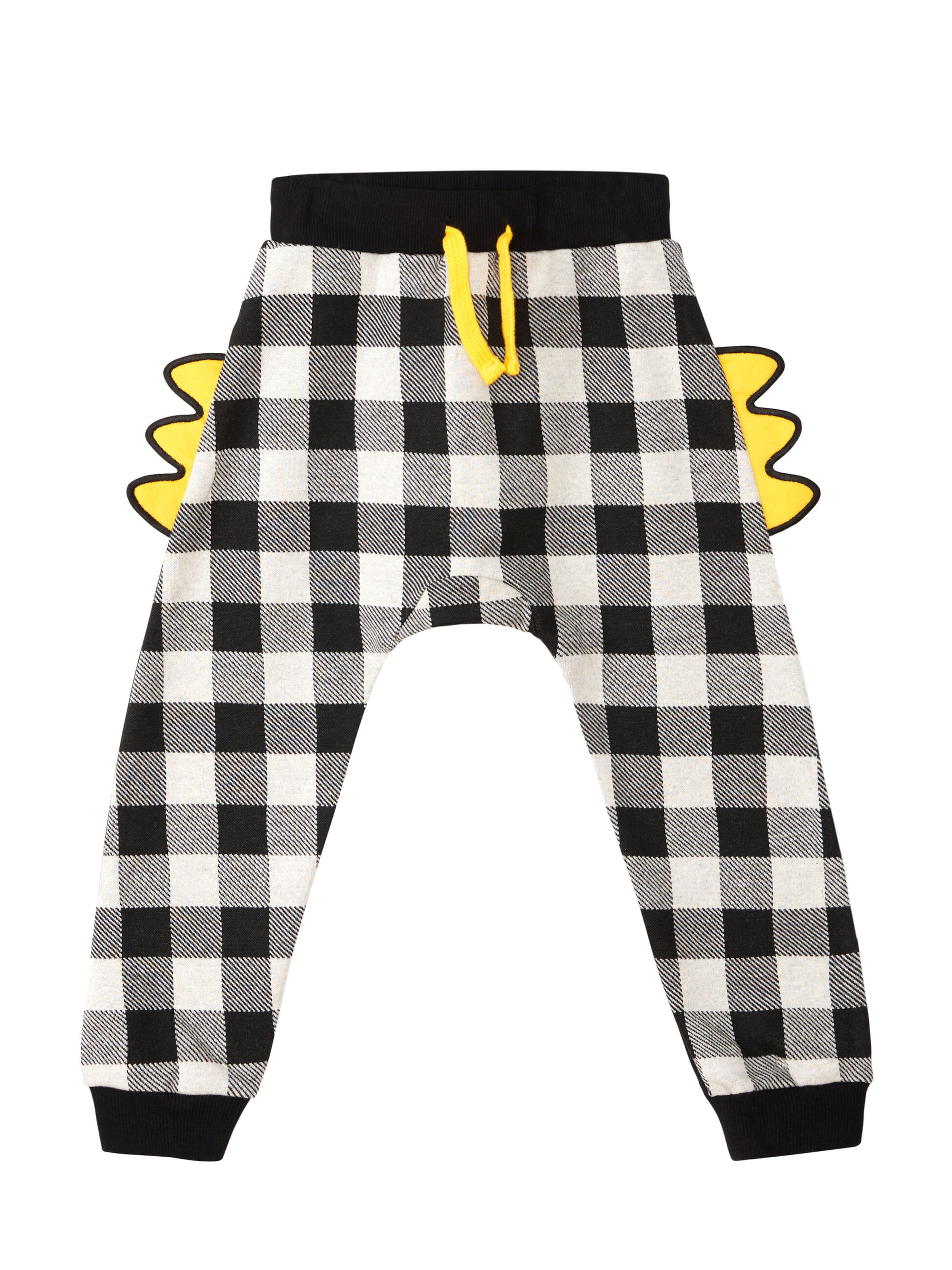 Denokids Set 'Plaid Dino' in Schwarz