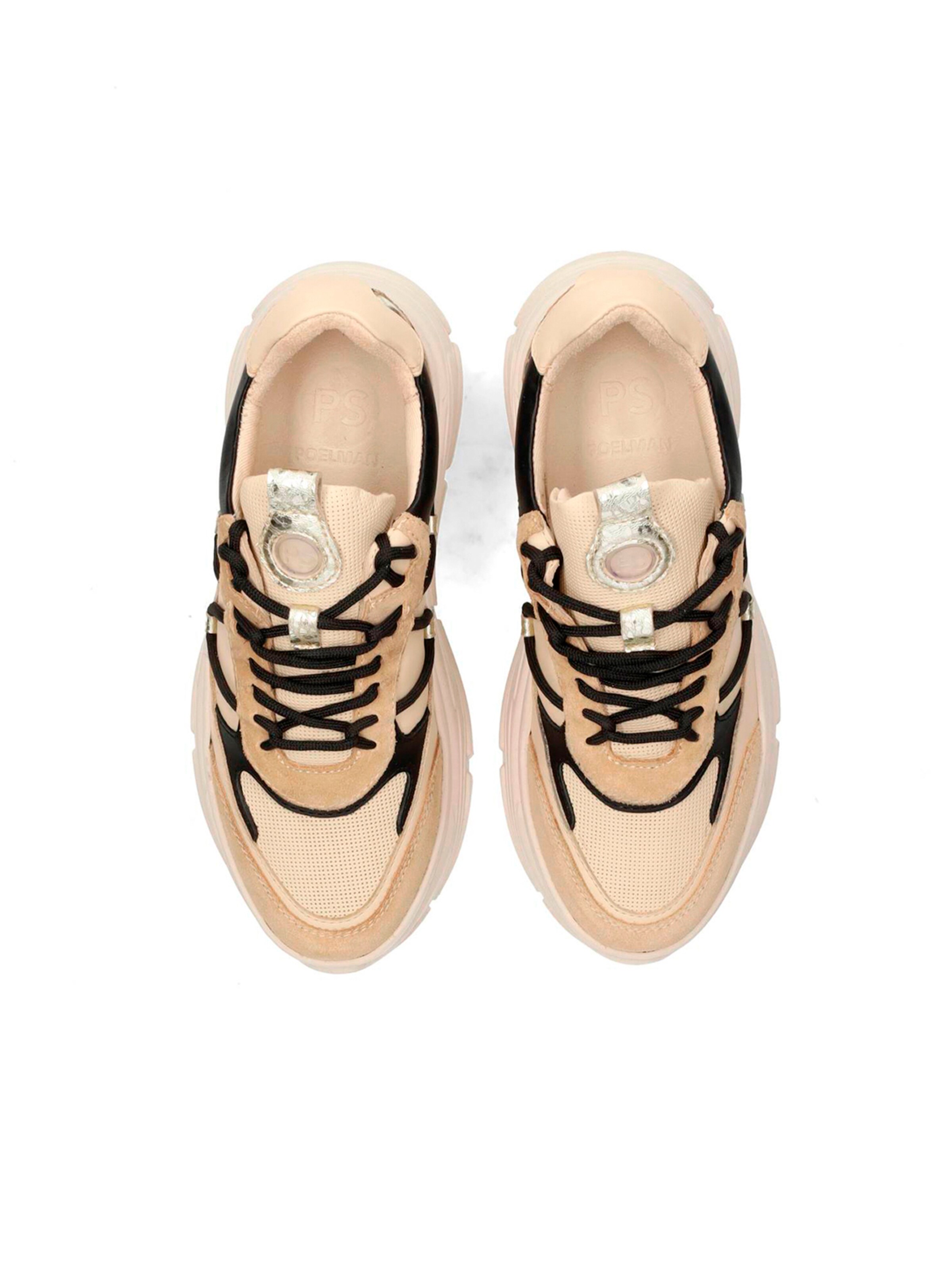 PS Poelman Sneakers laag in Beige