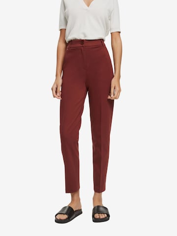 Coupe slim Pantalon ESPRIT en marron