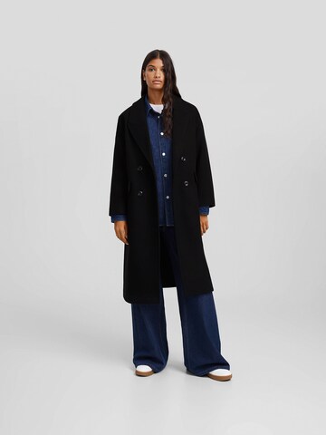 Bershka Between-seasons coat in Black