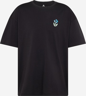 T-Shirt 'STAR CHEV FLOWER' CONVERSE en noir : devant