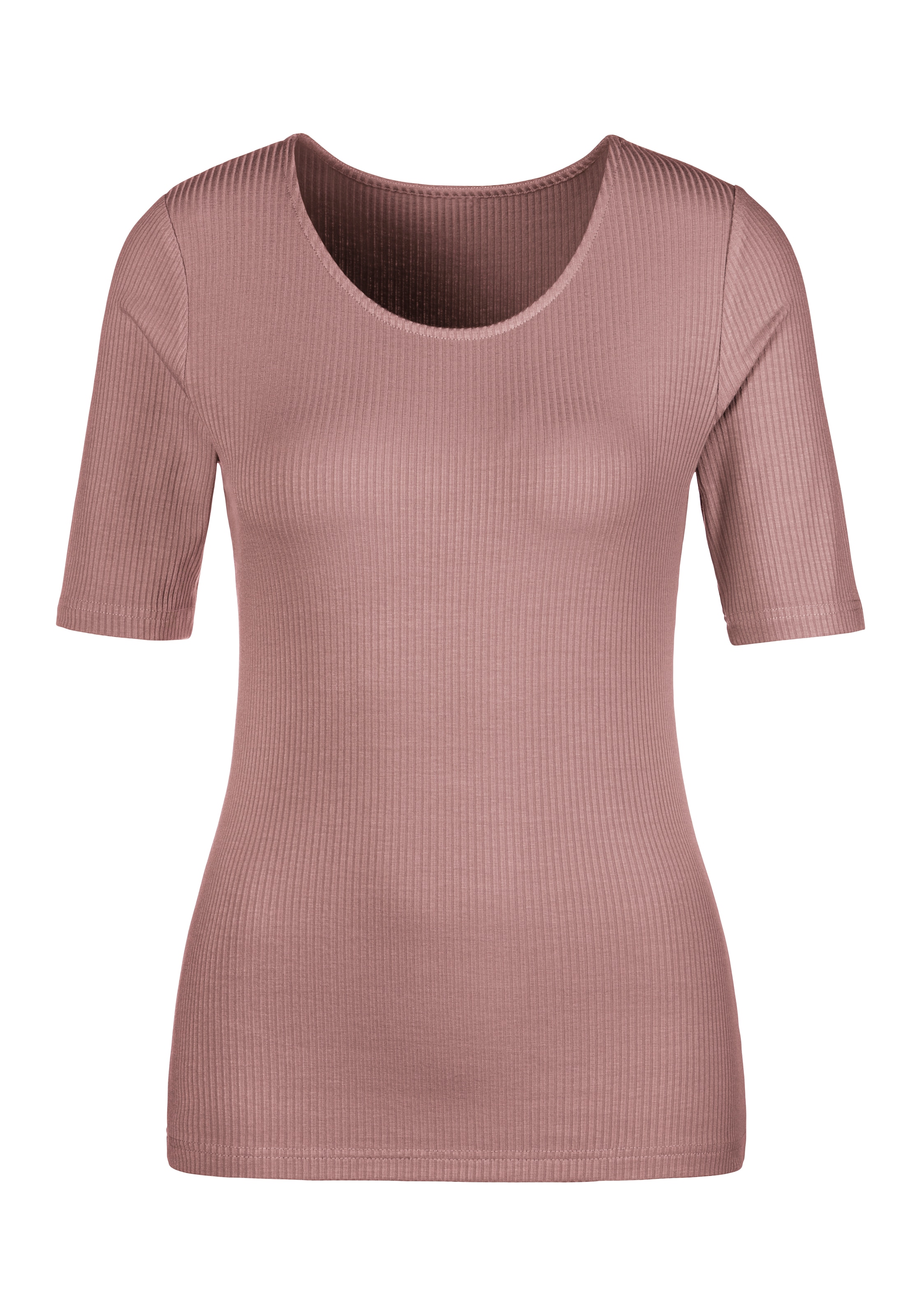 Frauen Shirts & Tops LASCANA T-Shirt in Grau, Pastellrot - SP85687 Frauen Shirts & Tops LASCANA T-Shirt in Grau, Pastellrot - SP85687