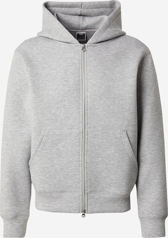JACK & JONES - Sudadera con cremallera en gris: frente