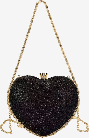 Tomshop24-7 Clutch 'Herz' in Schwarz: Vorderseite