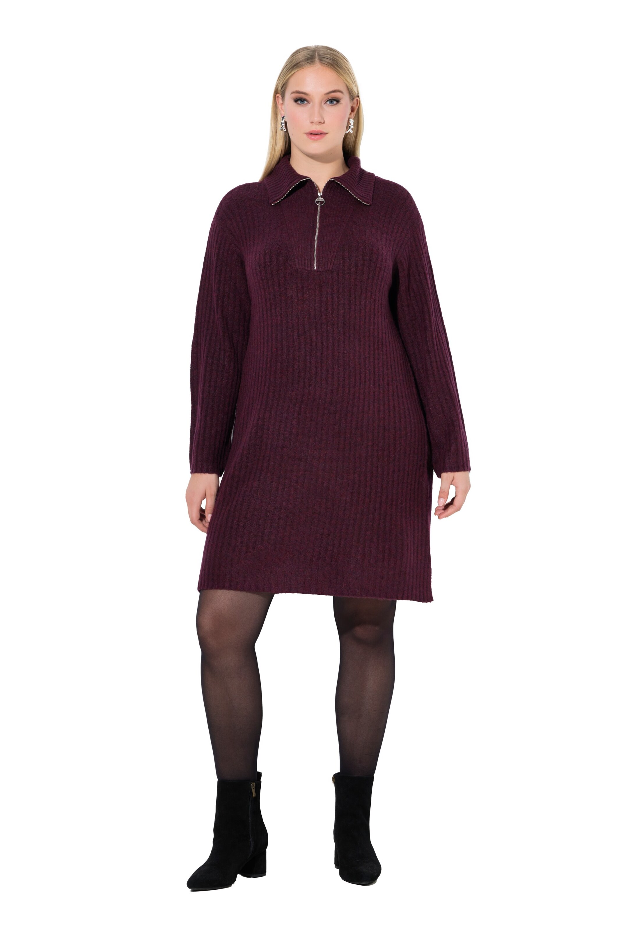 Ulla Popken Knitted dress in Red: front