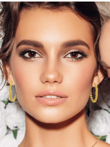 ARS-ARGENTI Earrings 'RICH B*TCH HOOPS' in Gold: front