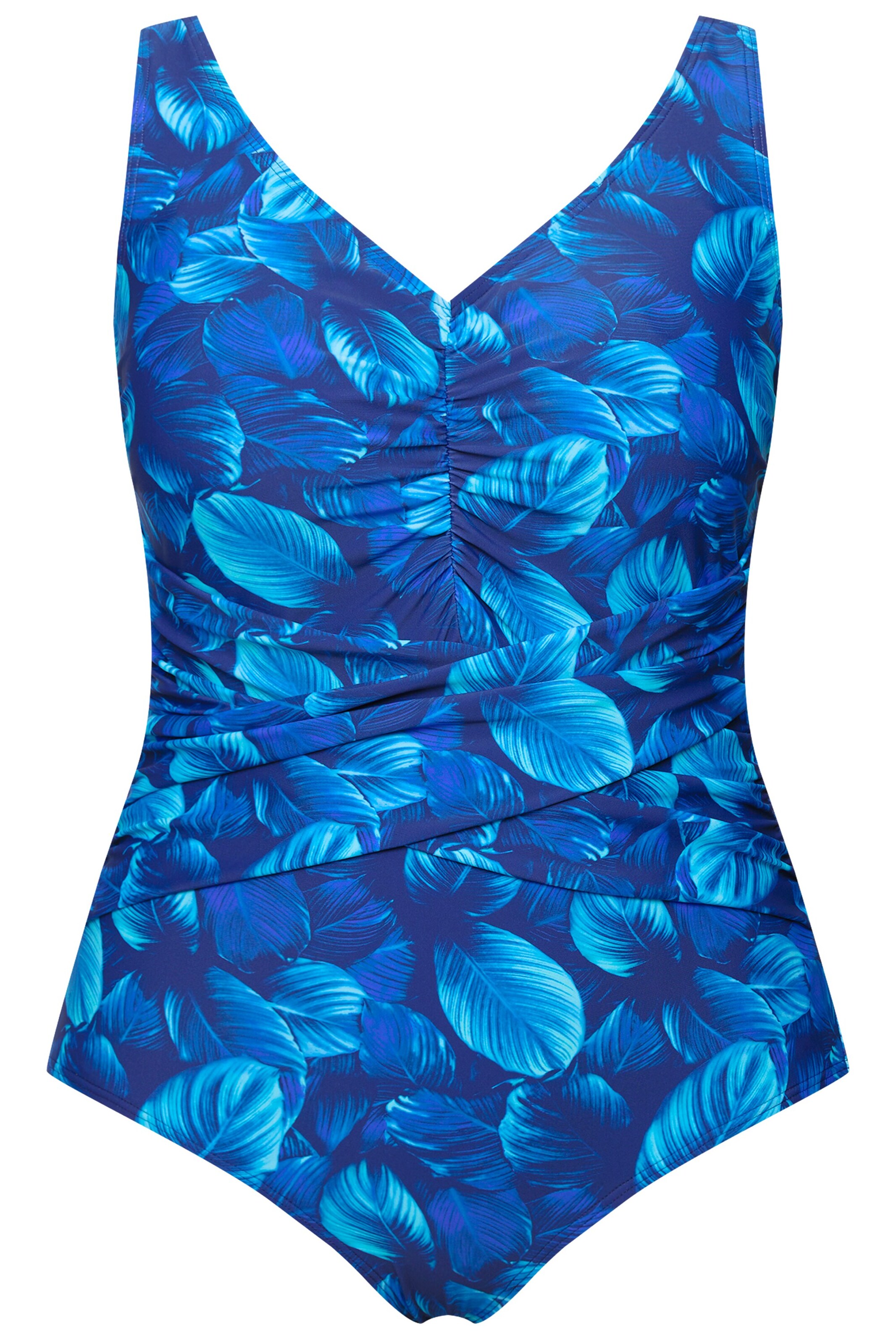 Ulla Popken Badpak in Blauw: voorkant