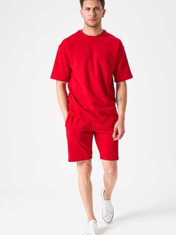 LOUIS LECLER Regular Pants 'Otto' in Red