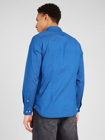 TOMMY HILFIGER Slim fit Button Up Shirt 'Flex' in Blue