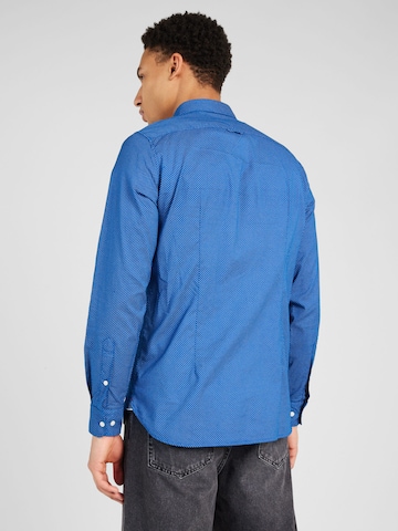 TOMMY HILFIGER Slim fit Button Up Shirt 'Flex' in Blue