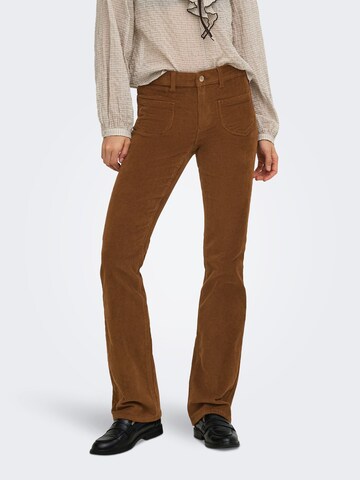ONLY Flared Trousers 'GLOBAL' in Brown: front