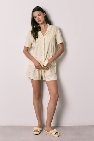 Women' Secret Korte pyjama in Geel
