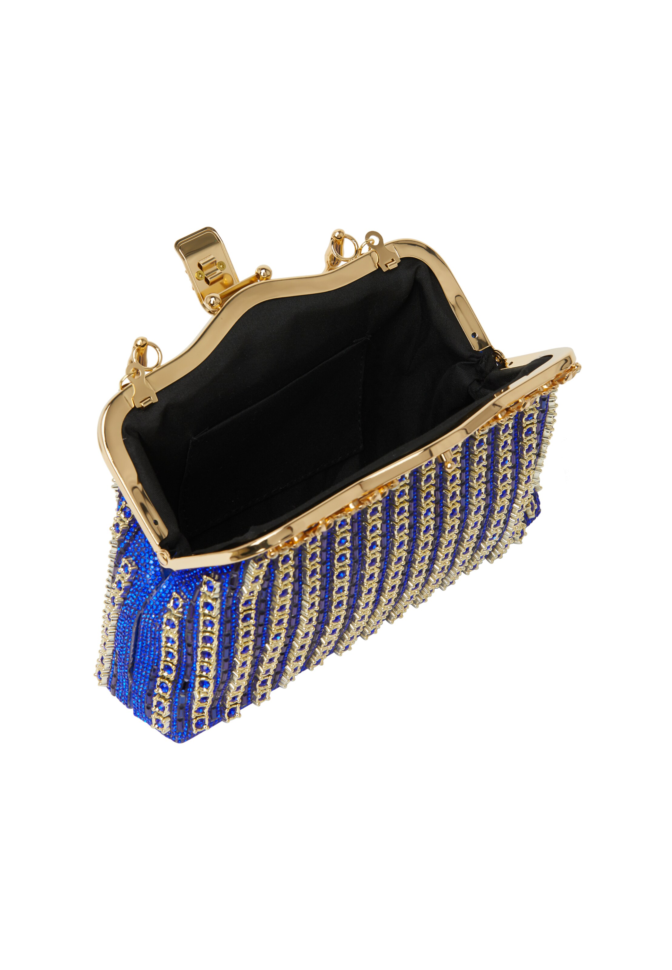 Clutch de la faina pe albastru
