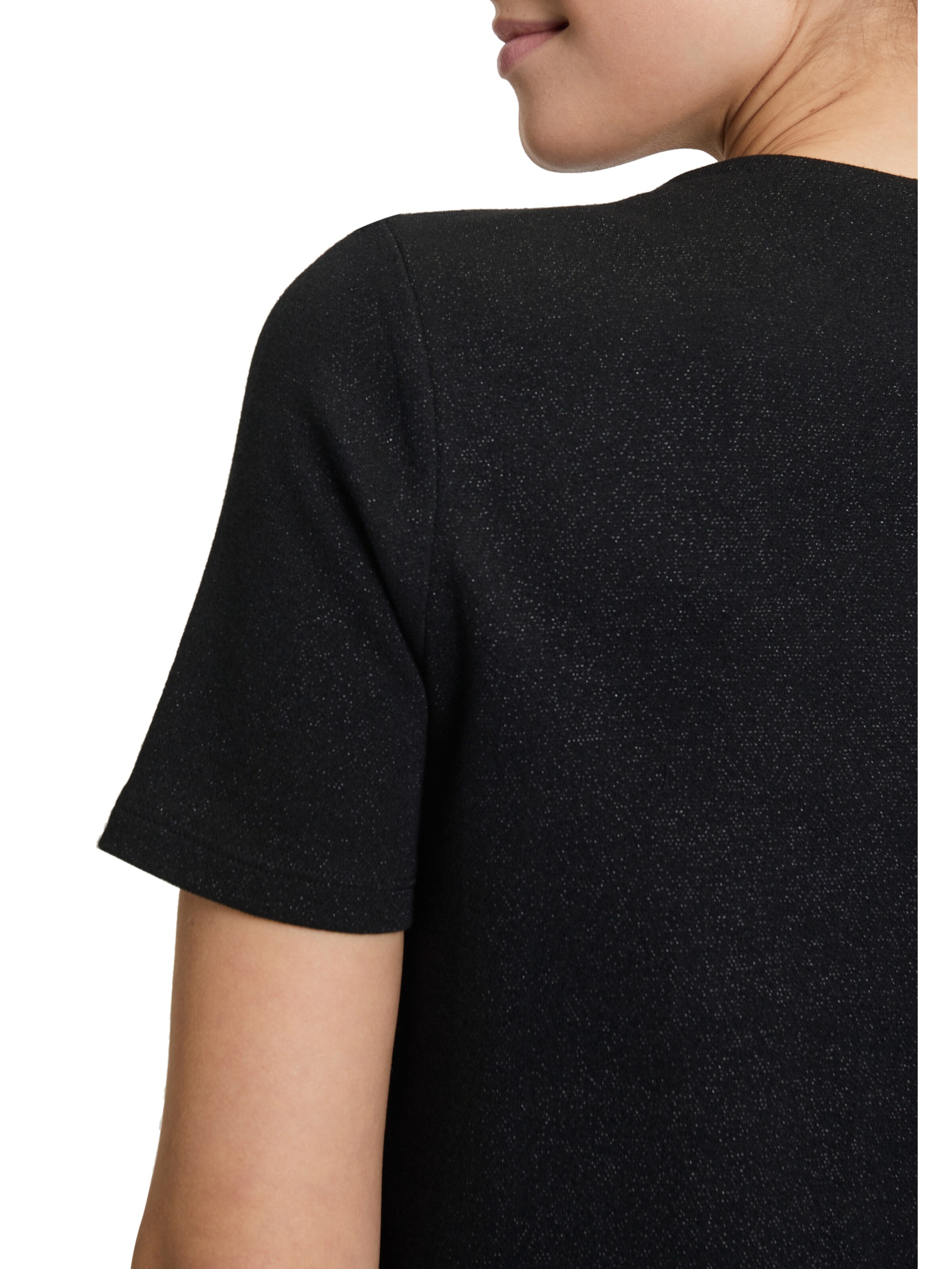 Cartoon Knit Cardigan in Black