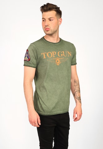 TOP GUN Shirt '20213001 ' ' in Groen: voorkant