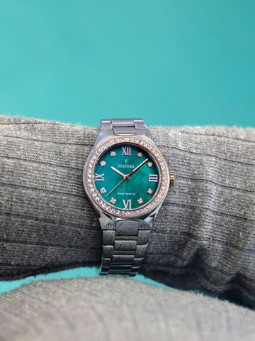 FESTINA Analoog horloge 'Festina - Watch Solar Energy - Quartz watch movement - Watch case width: 35 mm' in Groen: voorkant