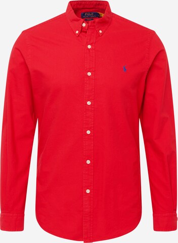 Chemise Polo Ralph Lauren en rouge : devant