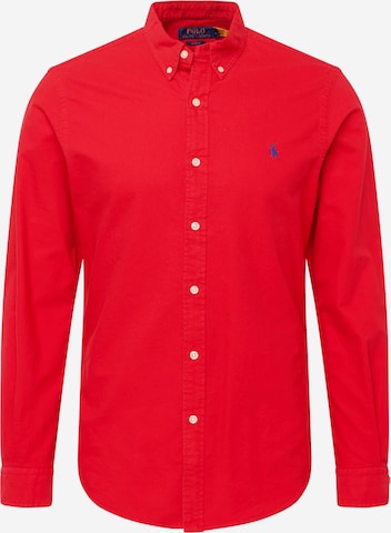 Chemise Polo Ralph Lauren en rouge : devant